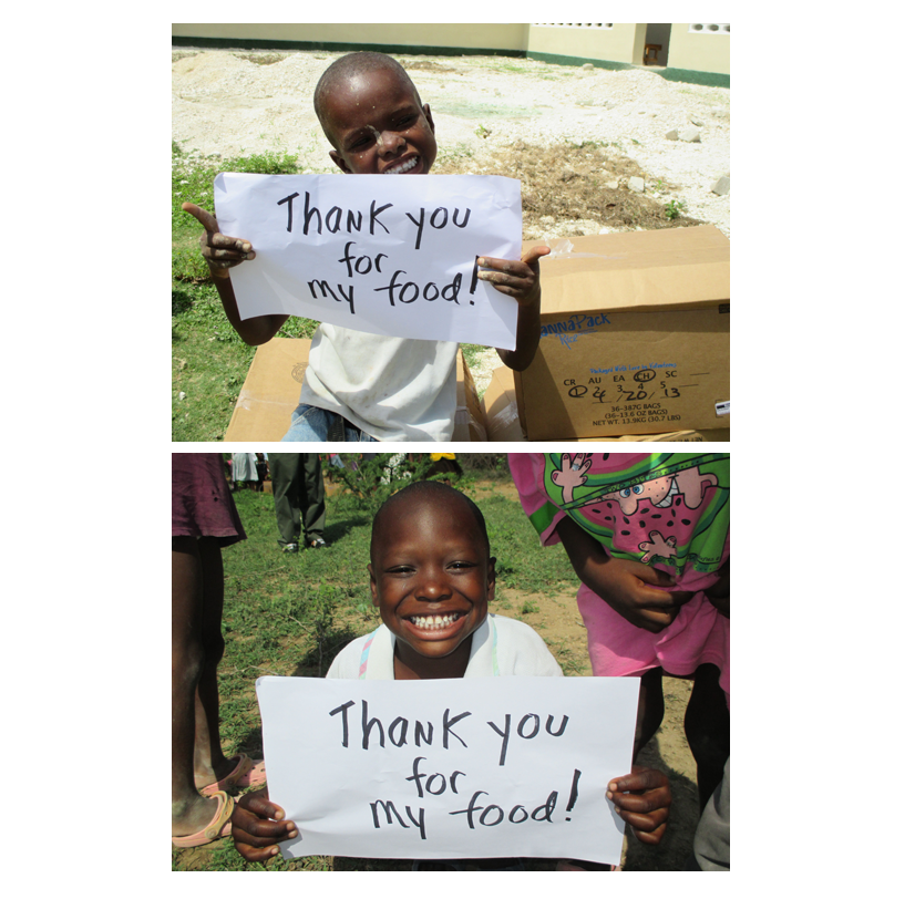 Thank you for sharing food with Haiti – 01-08-15