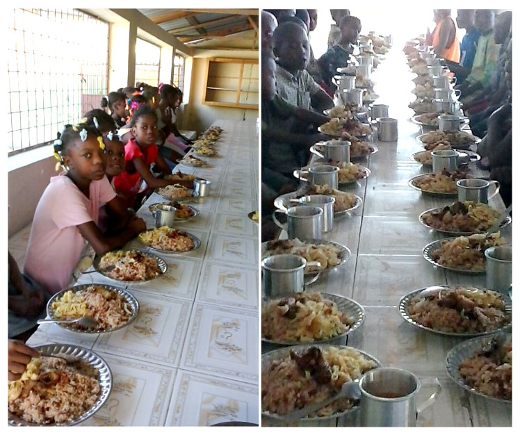 Feeding the children of Source of the Grace Village: 1-6-2015 4:00 PM