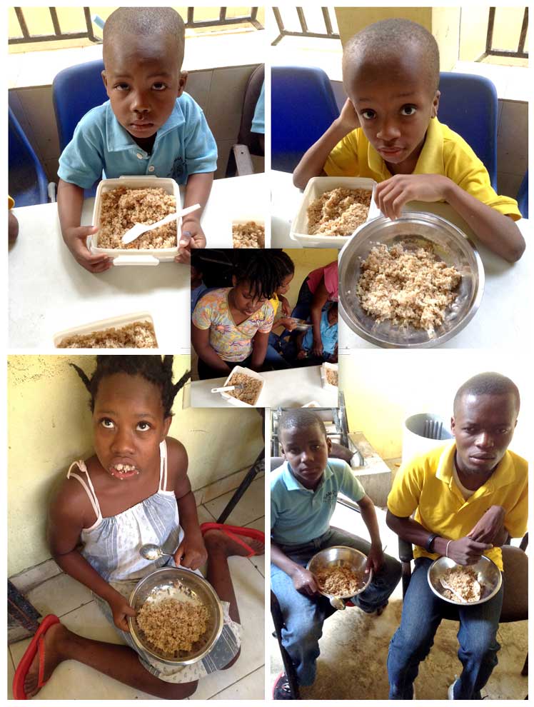 Feeding children at Mephibosheth Orphanage: 5-11-2015  10:15 AM