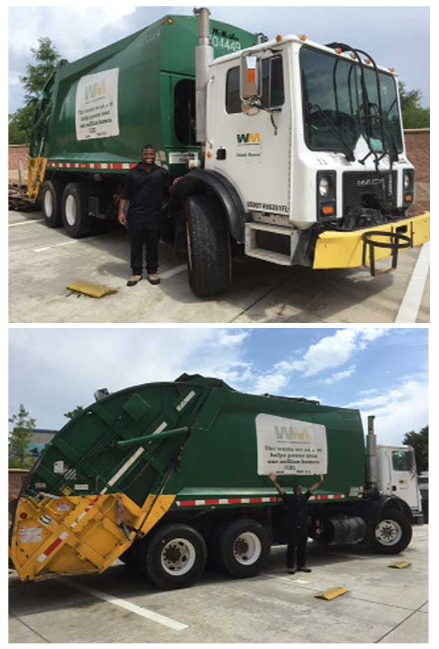 New Garbage Truck arrives:  7-18-2015  5:30 PM