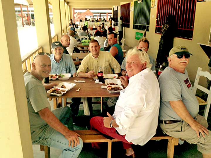 Our Volunteer Carpenters Enjoying Lunch: 7-18-2015  2:00 PM