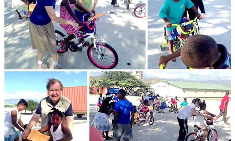 Haitian Orphans getting new bikes