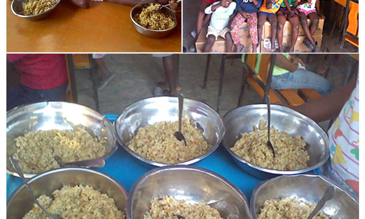 Feed orphan children in Haiti