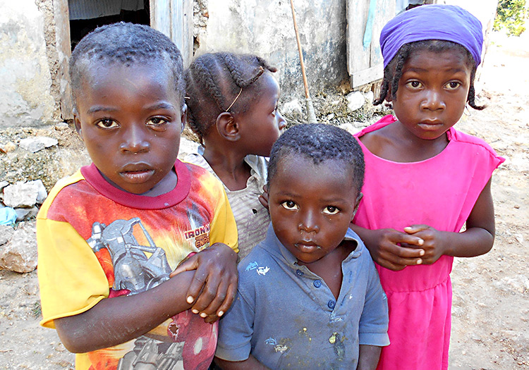 poor haitian children hungry