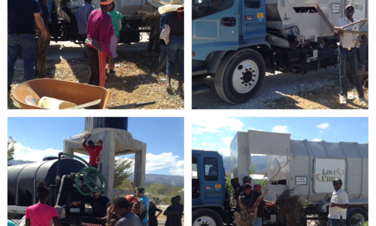 New garbage and water trucks - Miracle Village, Haiti