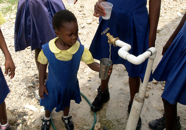 Clean drinking water for the school children.