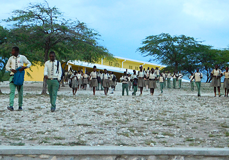 Fond Parisien High School students-only 29 percent of Haitians over the age of 25 attended a secondary school.