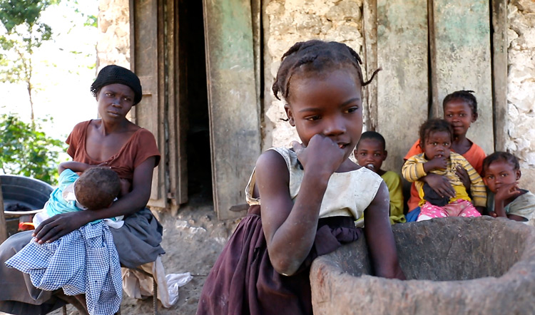Haitian families struggle each day for food and an education.