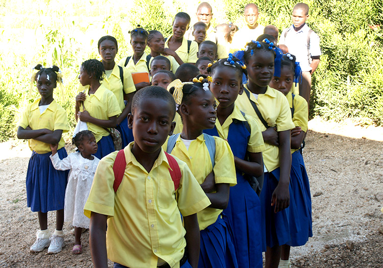 Fifty percent of children in Haiti do not attend school.