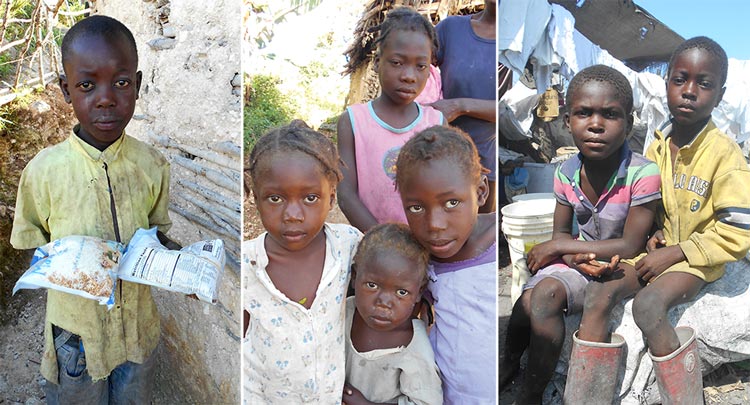 These are the faces of hunger in Haiti.