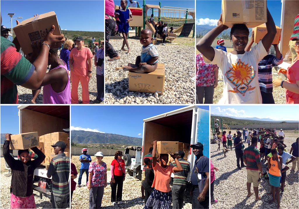 Food Distribution in Kingdom Connection Village in Le Tant: 4-8-16  4:30 PM