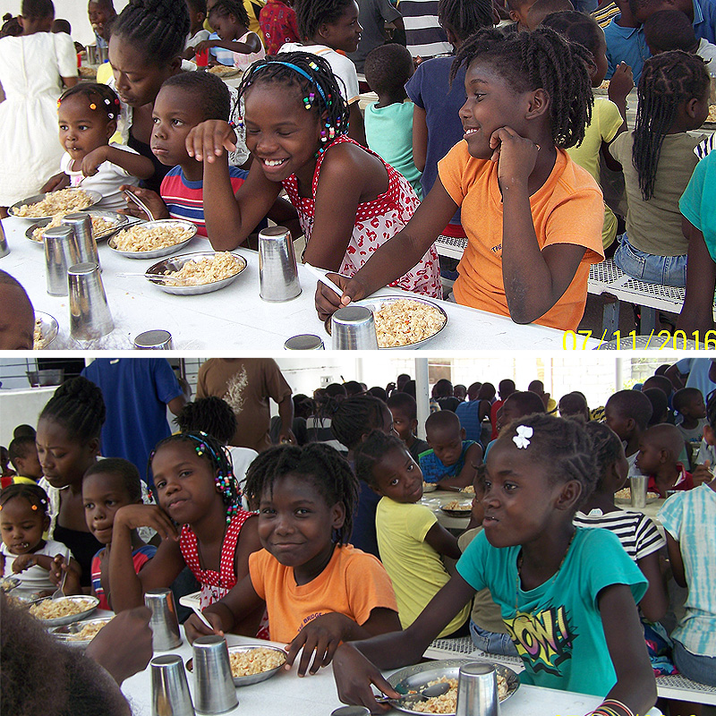 Sharing Food With TLC Barefoot School