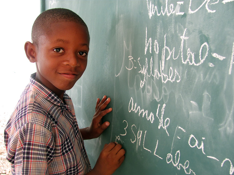Haiitian boy at Love A Child Christian school.