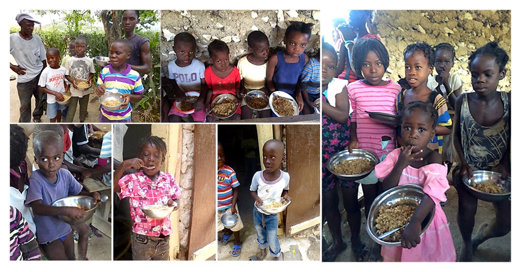 Feeding  Children in Grand Source, Haiti:  8-29-16  11:45 AM