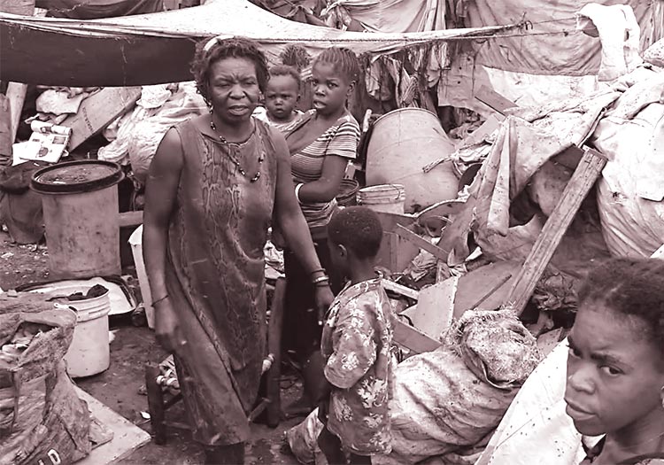Madamn Pierre and her familiy live in the Truttier Waste Disposal Dump