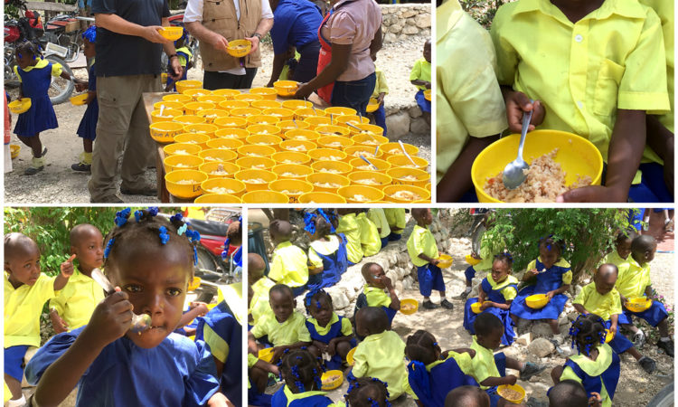Feeding Children at Lastik school