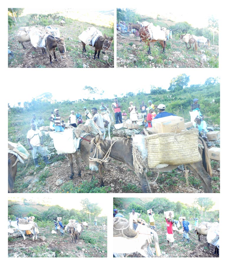 Carrying food and clothing up the mountain