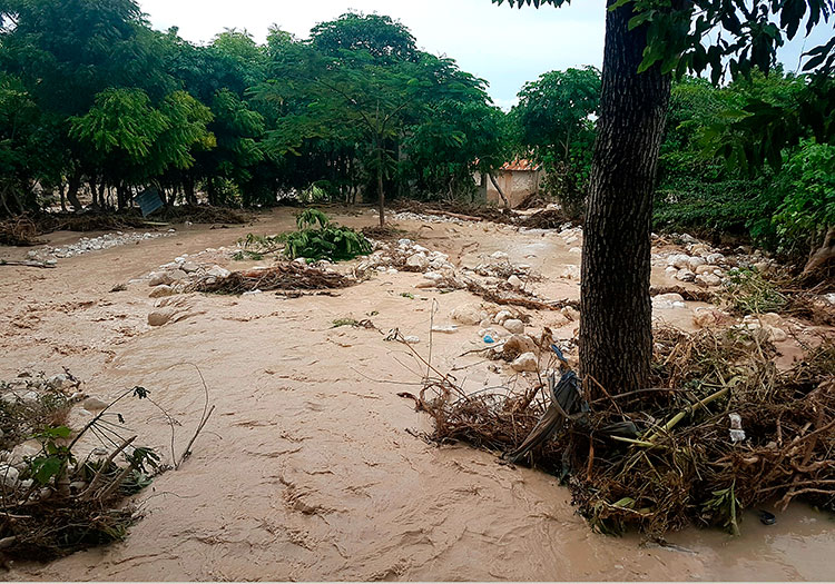 Flooding conditions in Haiti after Hurricane Matthew