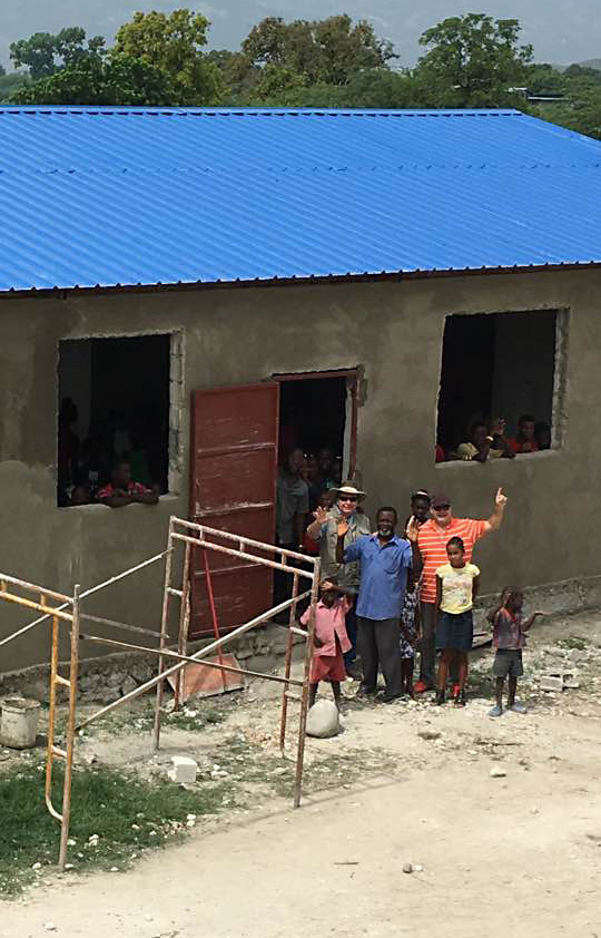 New church in La Tremblay with Pastor Claude, David George and Bobby