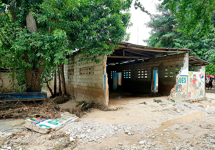 Schools and many other structures were washed out all around the southwestern area of Haiti.