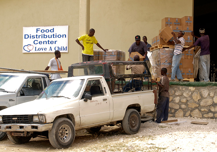 Food distribution to Haiti's Orphanages