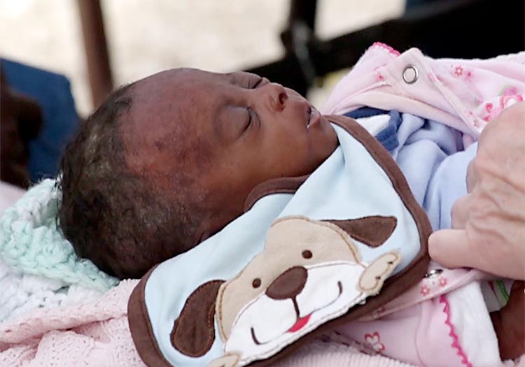 1 out of 5 children will die before the age of five. We hope this child will survive.