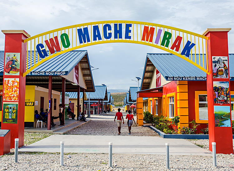 Gwo Maché Mirak entrance gate.