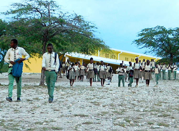 High School students in Haiti