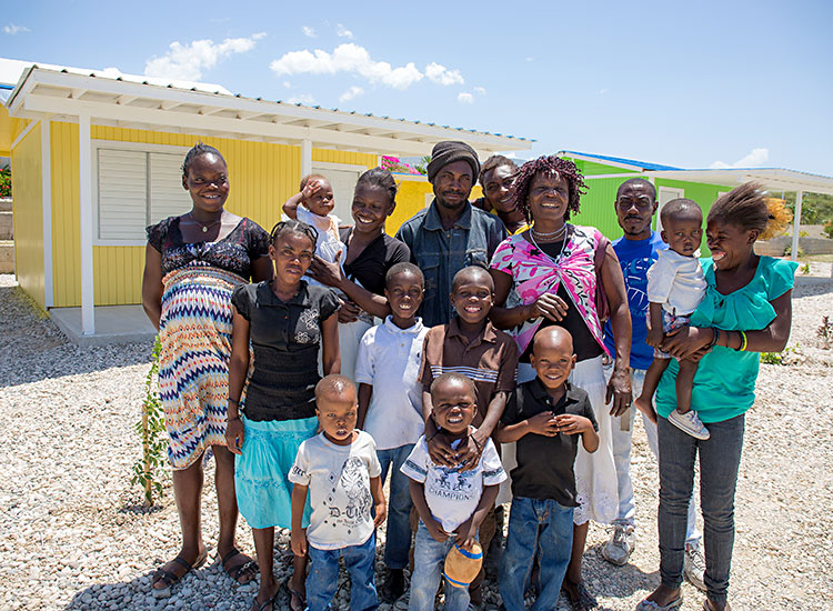 Two new houses in Miracle Village for extended Haitian Family