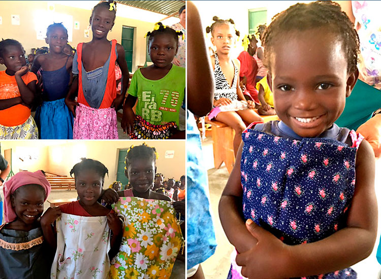Donation of hadn made dresses and skirts
