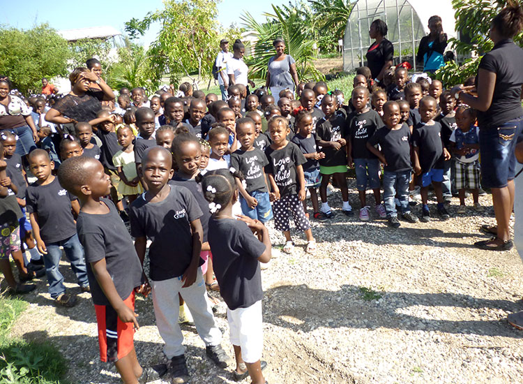 Haitian children from our Love A Child Miracle Village School visit the ATC.