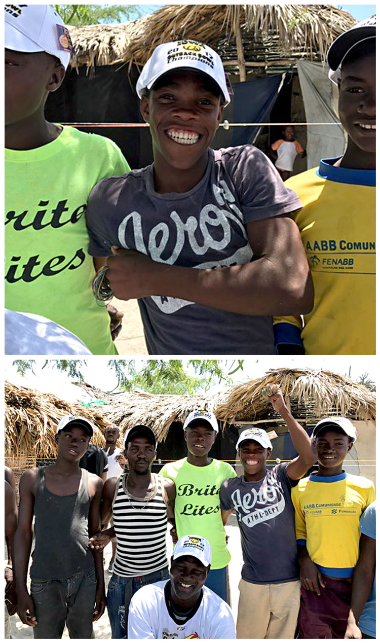 Native Sun Sports Hats for some Haitian Fisherman:  6-19-17  12:00 PM