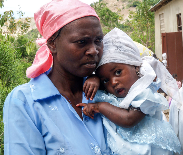 This mother and child are just some of those we want to feed at least one hot meal every day