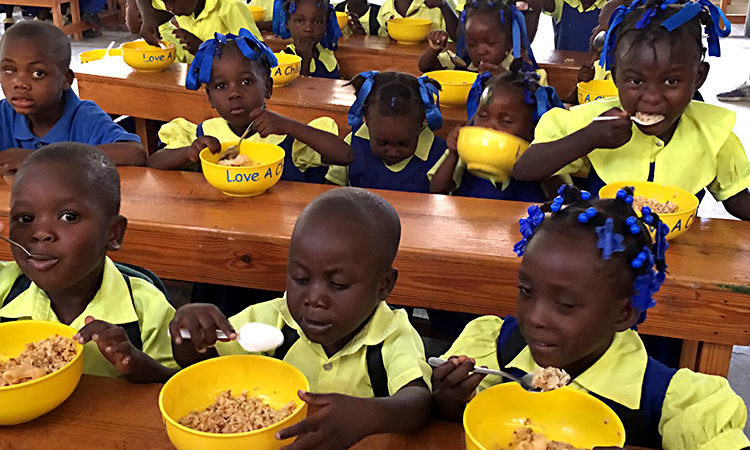 Feeding School children