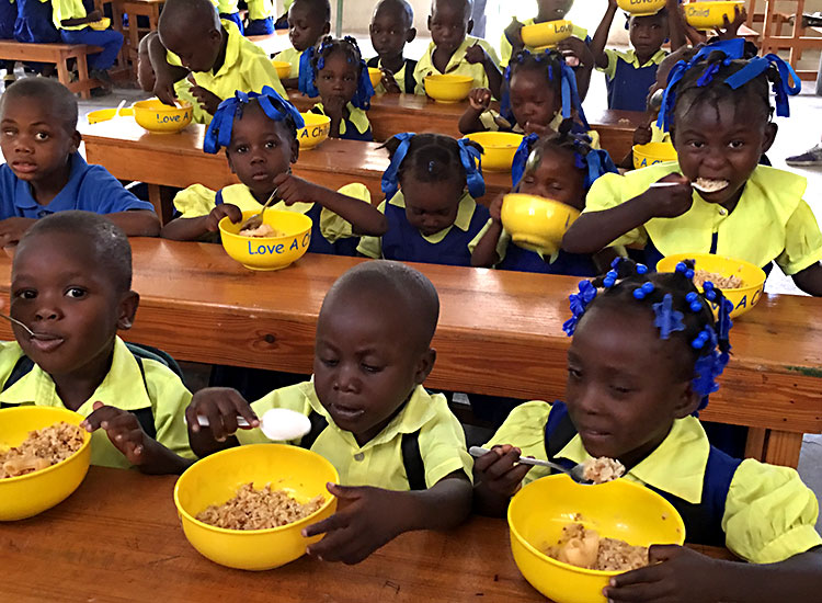 Feeding School children