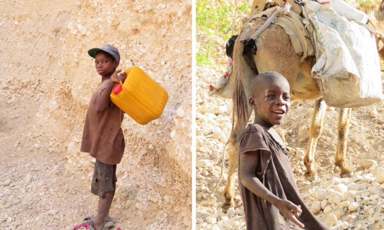 "Haiti's Thirst for Water..." Food and water are a crisis for the poor of Haiti. These children search the dry riverbed every day for just a trickle of water. There are crowds,