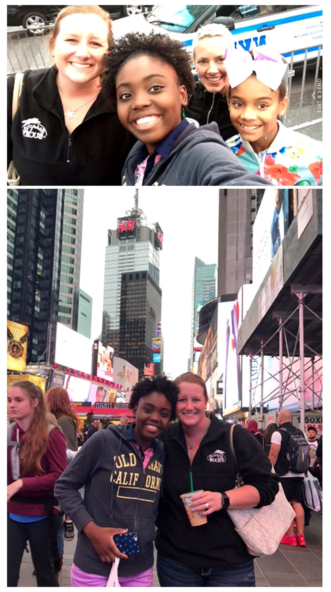 Kaeli and Dimelia visiting NYC:  9-2-17  9:15 PM