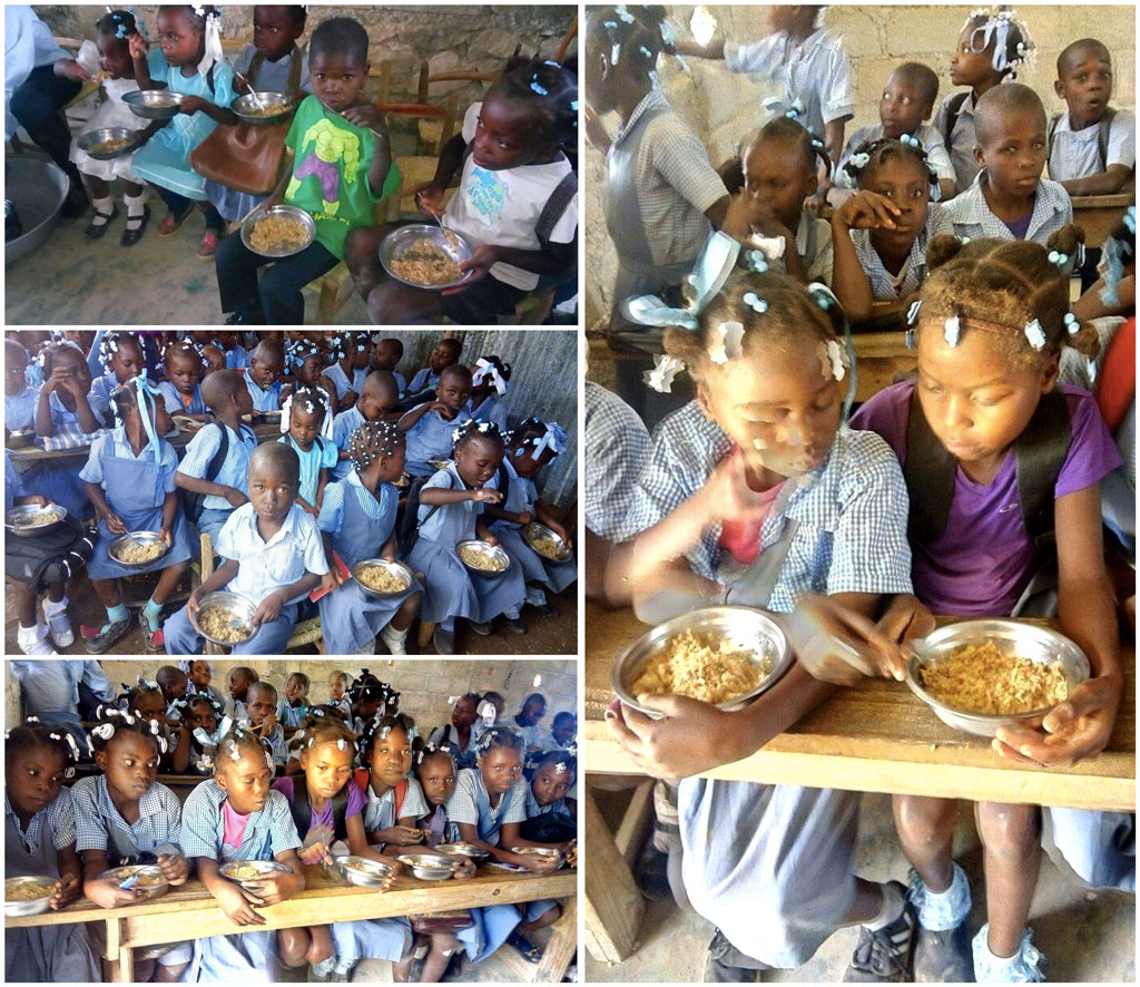 Feeding Children at Agri-Plus Haiti:  10-14-17  12:00 PM