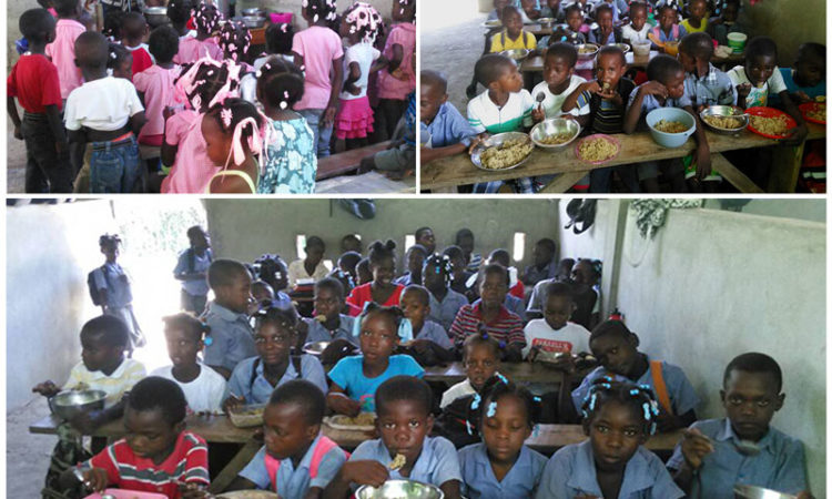 Feeding the children in Haiti
