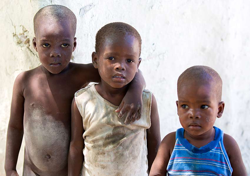 Poor Haitian children.