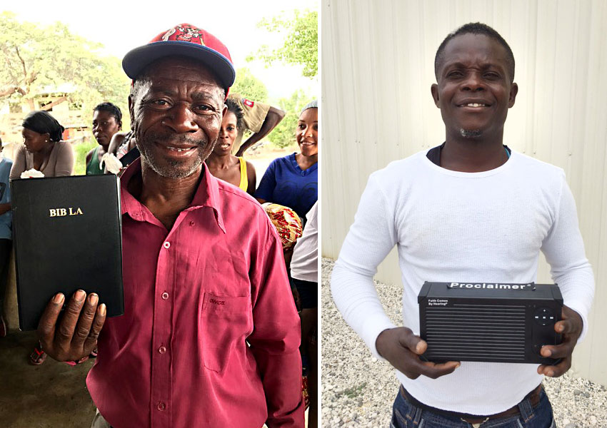 Gospel tracts, Creole Bibles and also Proclaimers for poor Haitians.
