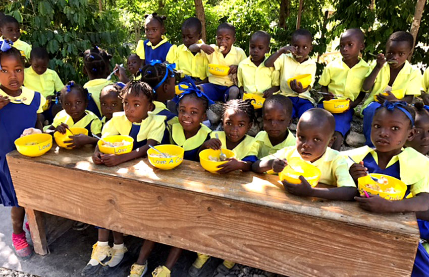 All the children in our 18 Love A Child schools also receive a hot meal every day.