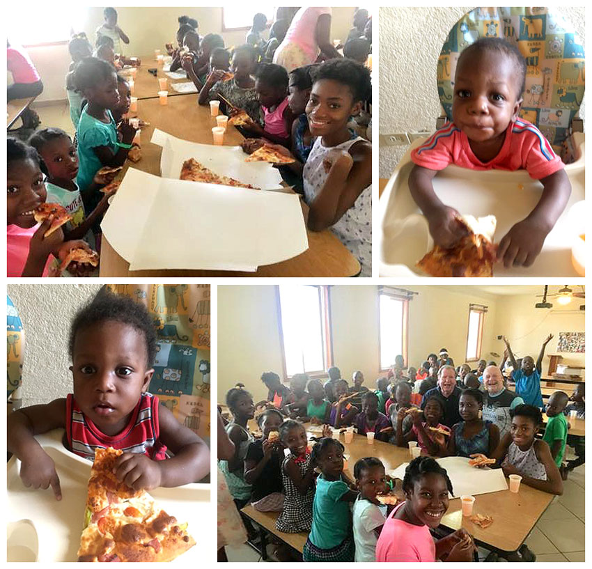 Pizza for all the children at Love A Child:  3-3-18  8:00 AM