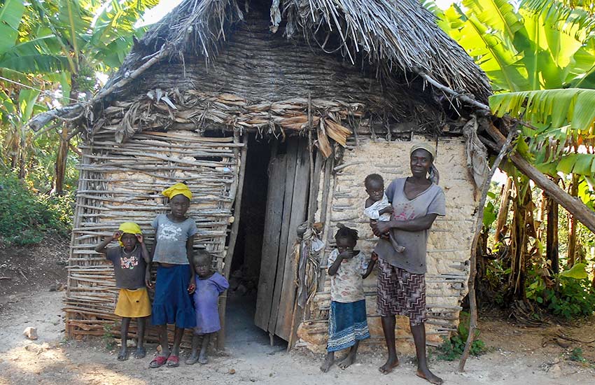 Children in Haiti suffer because of the hopeless poverty.