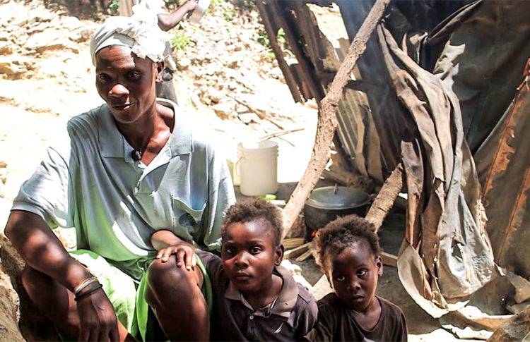 These poor children are growing up in Haiti, struggling to survive.