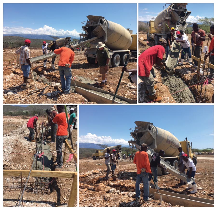 Pouring Cement at the New Birthing Center:  4-4-18 3:00 PM