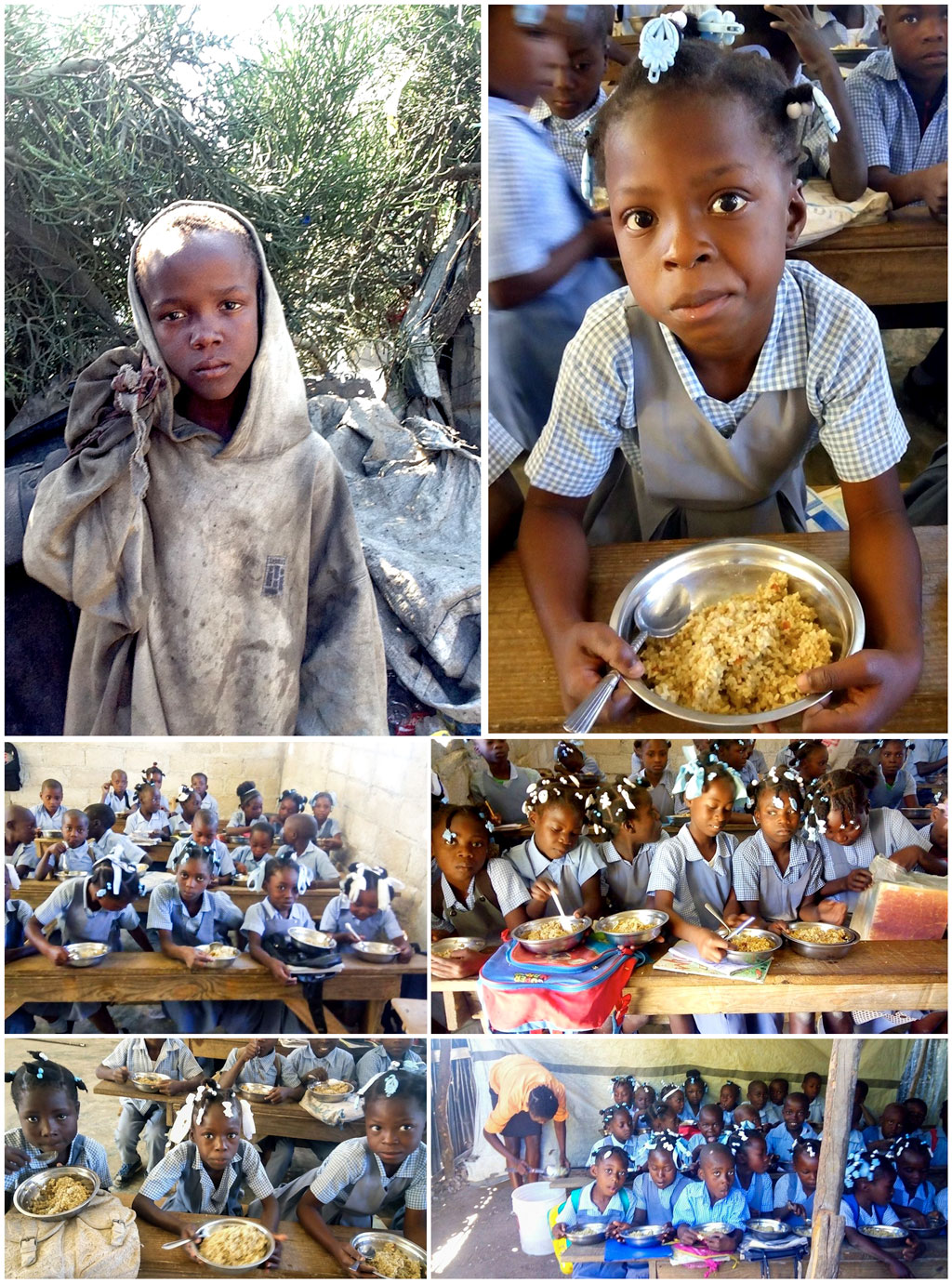 Feeding children in Haiti:  4-28-18  9:35 AM