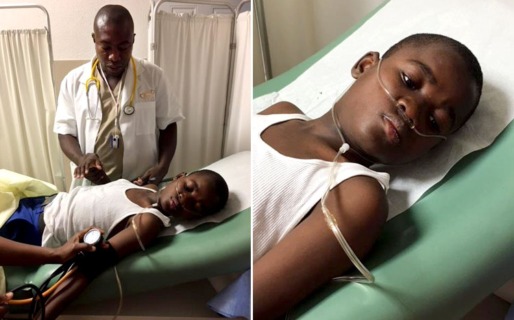 Mackenson suffered a stroke and was first taken to the Jesus Healing Center.