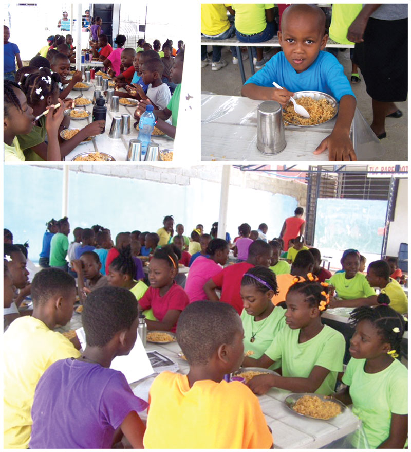 Feeding Children at TLC Barefoot School:  4-20-18  1:50 PM