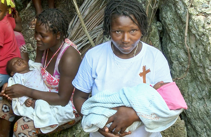 Children born in a cave in Fond Rouge, Haiti.